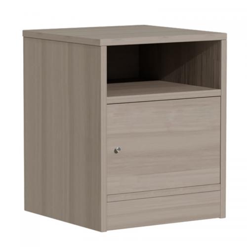 Κομοδίνο Foly pakoworld με ένα ντουλάπι γκρι oak 40x40x50εκ