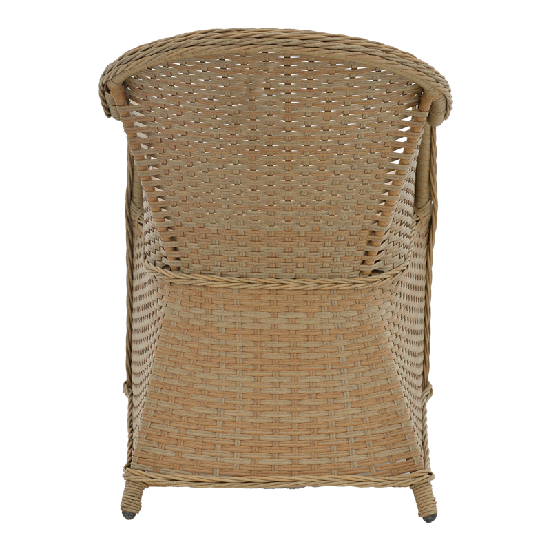 Πολυθρόνα κήπου Hadrian pakoworld rattan καφέ- textilene μπεζ 57x70x85εκ