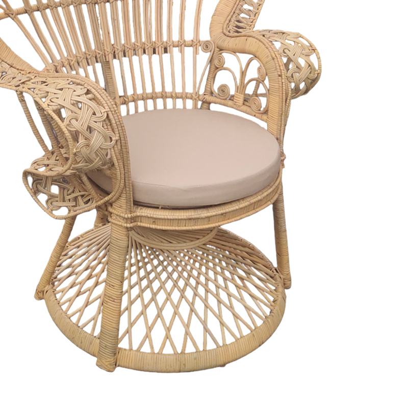 Πολυθρόνα Dorothy Inart με μπεζ μαξιλάρι-φυσικό rattan 115x57x150εκ